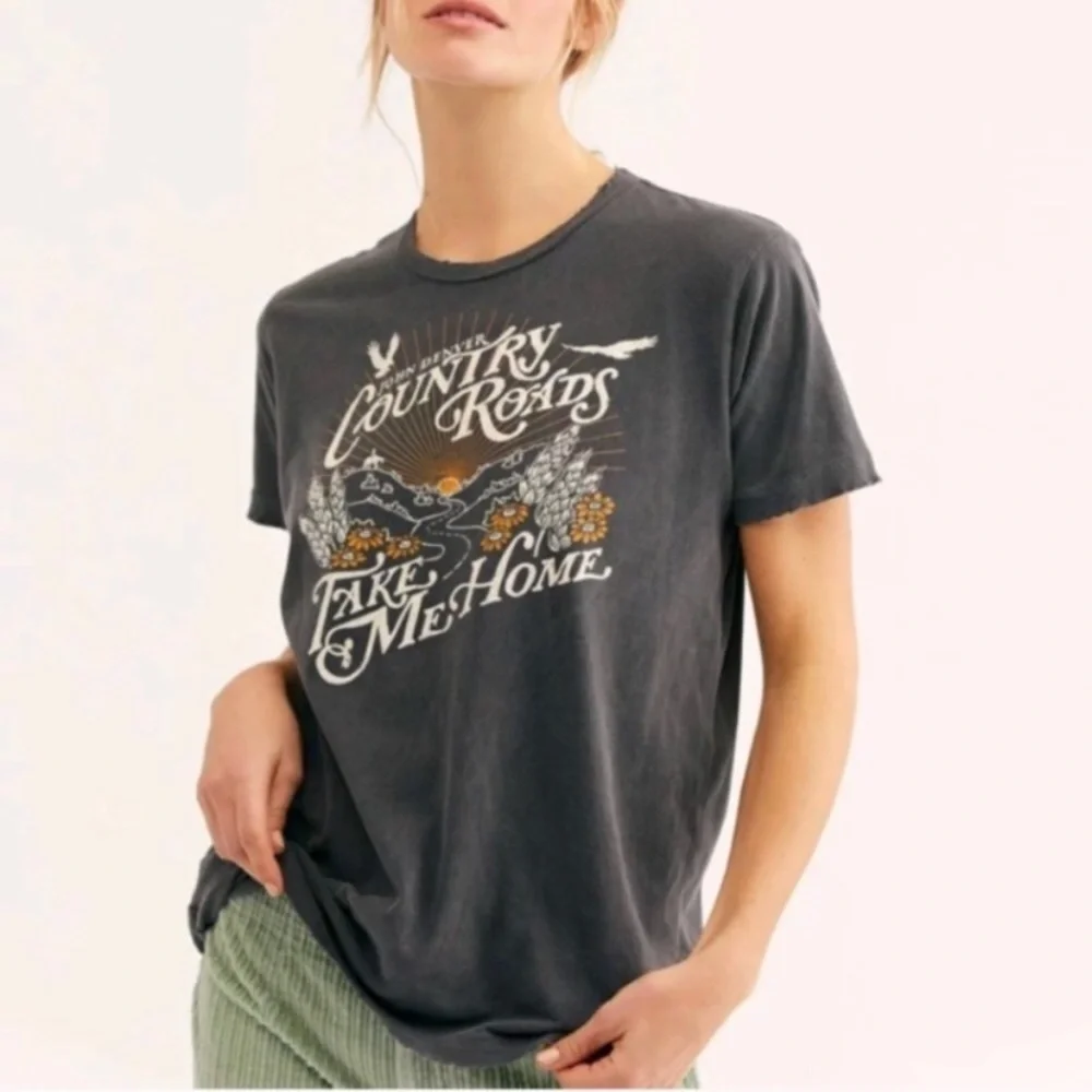 SOLD OUT John Denver Country Roads Dark Gray Graphic Tee - Picture 4 of 5